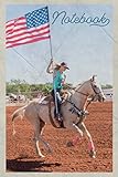  Notebook: Bronc riding Rodeo Events Elegant Composition Book Journal Diary for Men, Women, Teen & Kids Vintage Retro Design for Bucking Horse and Barrel racing fans