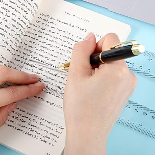 12 Pcs 30cm Rulers, 12 Inch Transparent Ruler Plastic Ruler Multipack Shatterproof Rulers Clear Straight Ruler Geometric Ruler School Office Stationary Ruler for Student Kids Teacher