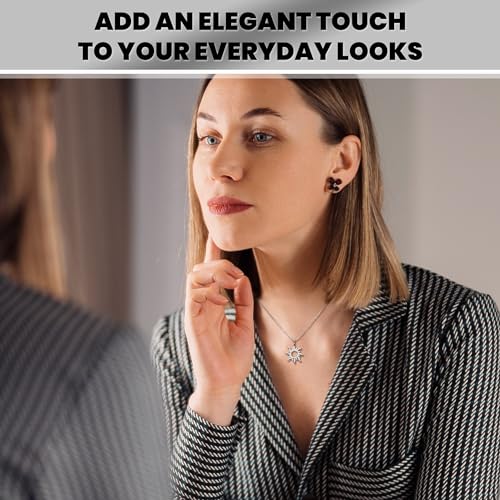 Tesorrio Gold Sun Necklace, Silver Sun Necklace, Gold Feather Jewelry – Elegant, Durable & Stylish | Chic Accessory for Daily Wear & Special Occasions 5