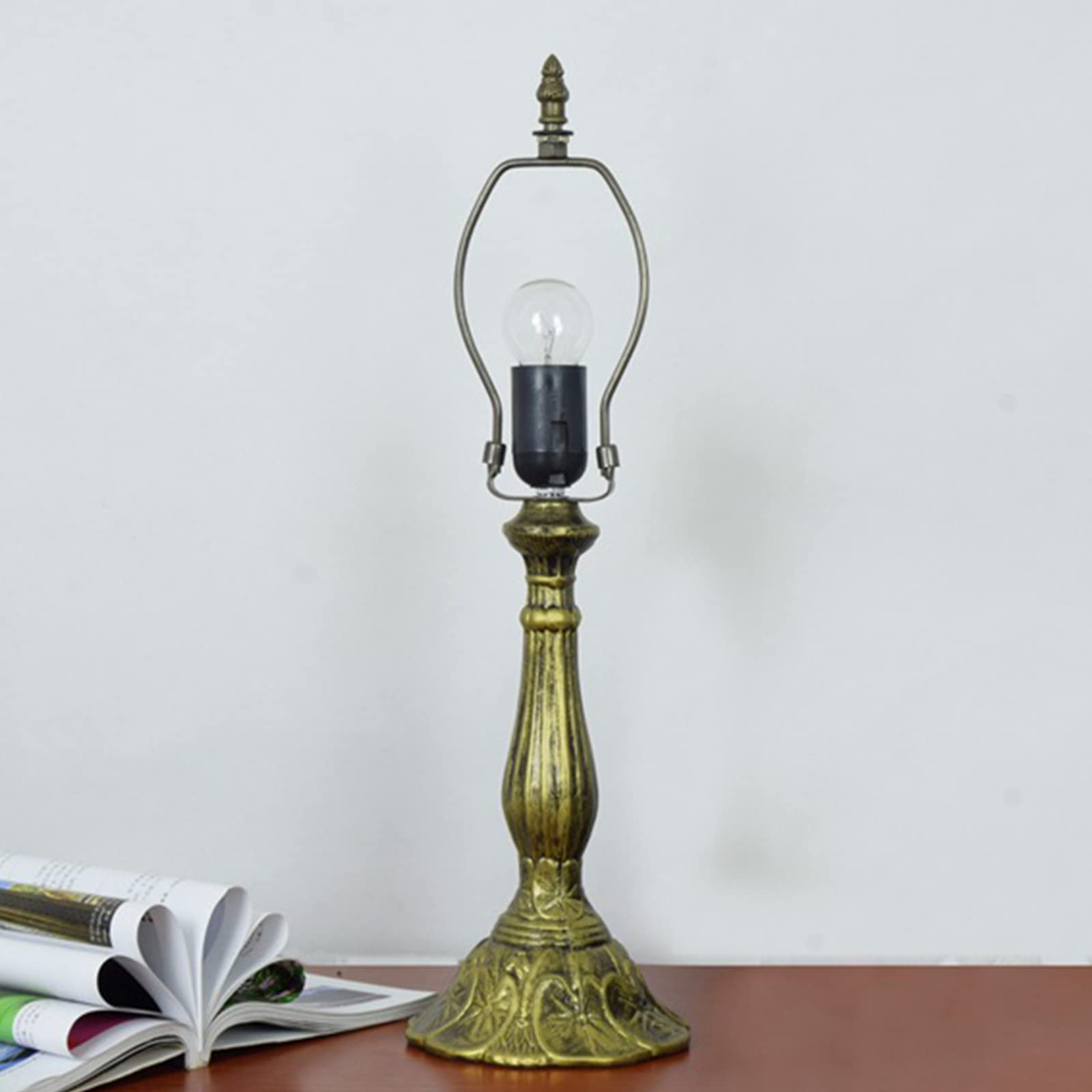 Lampy w stylu tiffany witraż klosz do lampy śródziemnomorski Vintage antyczna metalowa podstawa proces lutowania stosuje się do salonu sypialnia badania zielony 12 cali needed