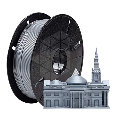 Image of Tesseract Premium PLA + 1.75mm 3D Printing Filament | Dimensional Accuracy + /- 0.03mm | Compatible with Most FDM Printers | 1 KG 3D Printer Filament - PLA Silver (Quantity 1)