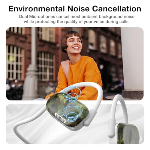Image of Purity Air Open Ear Headphones - True Air Conduction Wireless Bluetooth Open Ear Earbuds with Dual Mic for iPhone /Android - Secured Long Wearing Comfort, Sports Sweat Resistant (CEDD164)