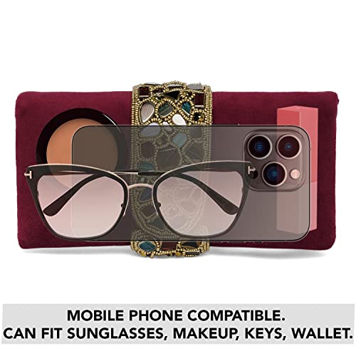 Image of Aheli Clutch Purses Gift for Women Handmade Evening Sling Handbag Stylish Bridal Fashion Bag