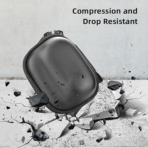 Image of Small Carrying Case for Insta360 GO 3,Mini Storage Bag PU Hard Shell Travel Portable Bag with Carabiner Pocket Size Action Camera Accessory(Black)