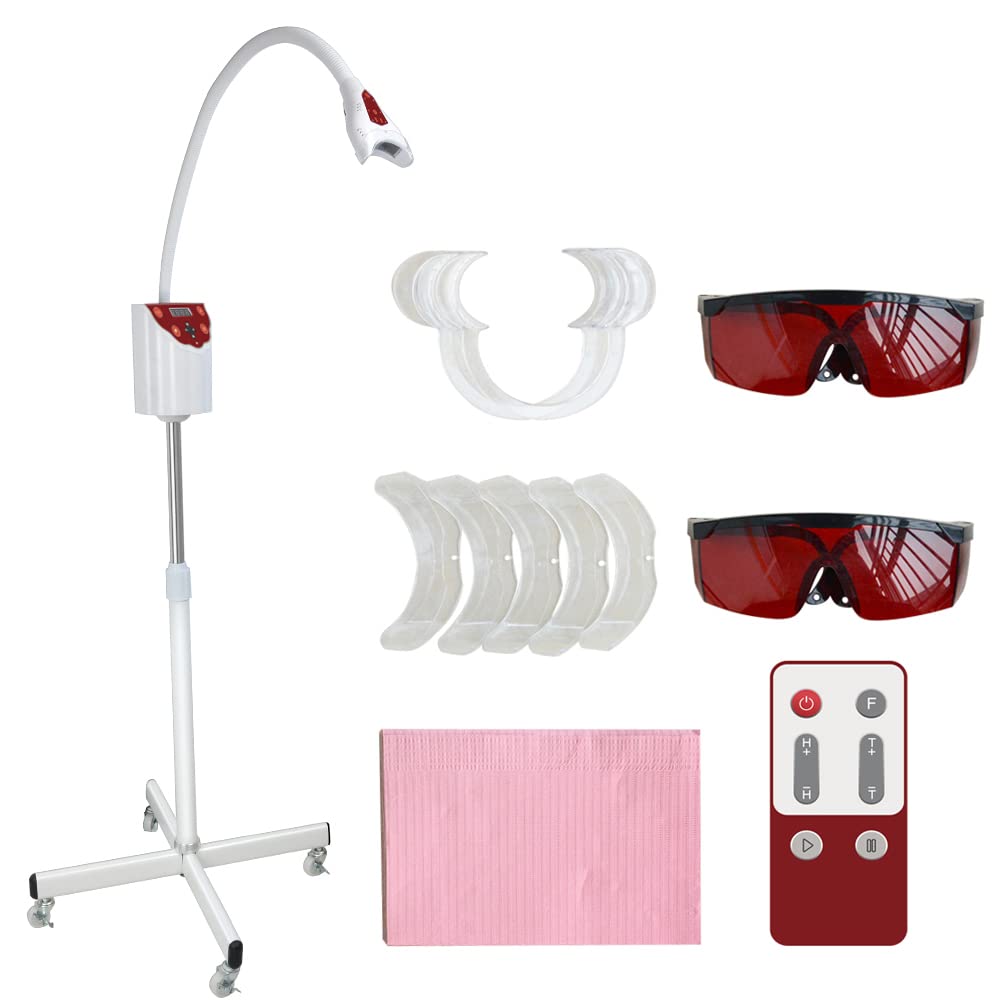 4 Colors Teeth Whitening LED Accelerator Lights Remote Control Dental Mobile Teeth Whitener Adjustable Light Intensities Cold Bleaning