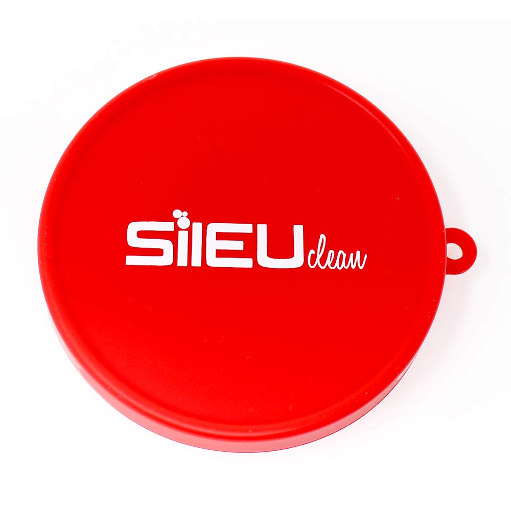 Pack Sileu Travel: Copa Menstrual Rose - Modelo de Iniciación - Talla L, Rojo, Flexibilidad Standard + Estuche de Flor + Esterilizador Plegable