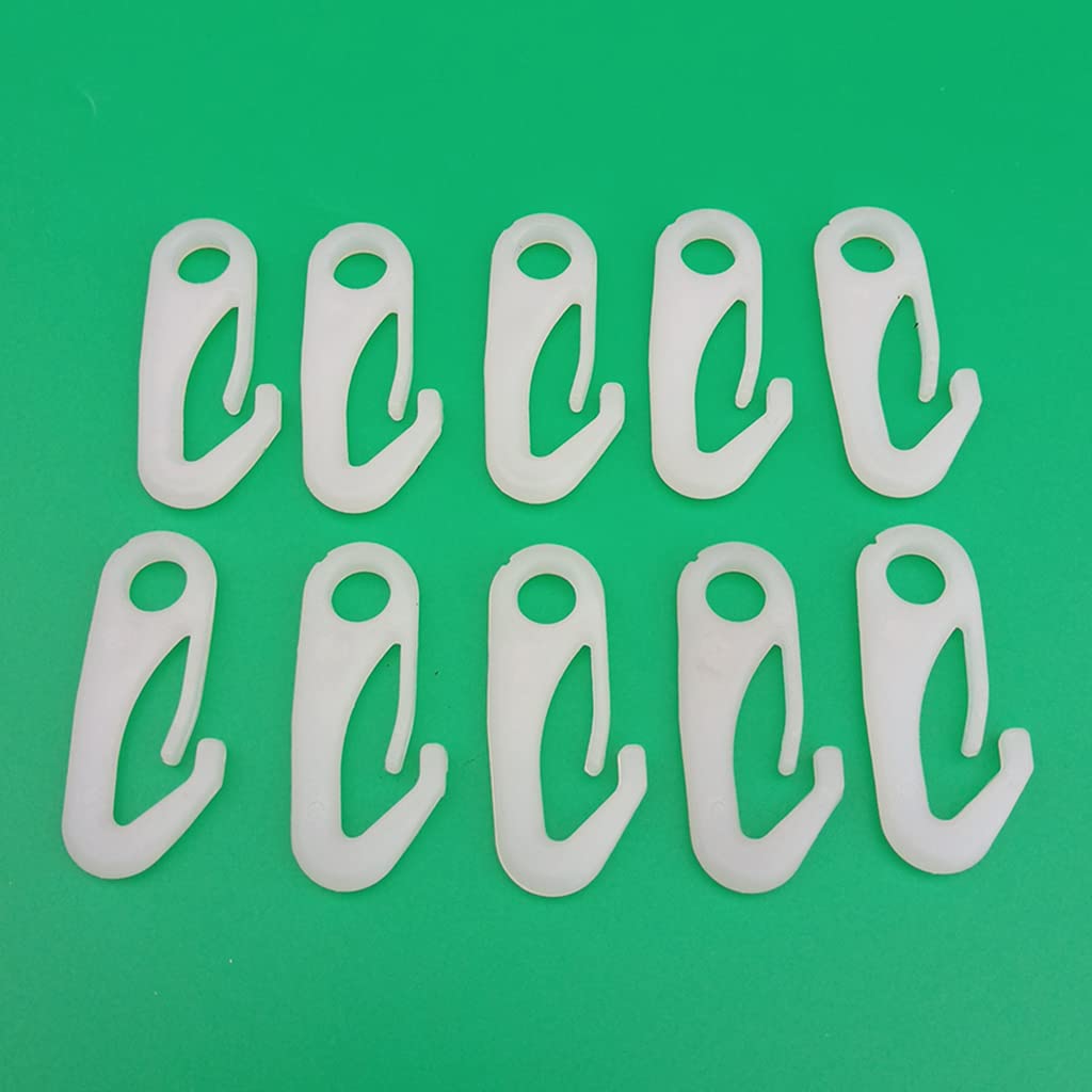 10pieces nylon pole snap hook clips heavy duty attachment 6cm long