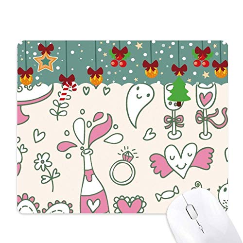 Tapis de souris en caoutchouc Loves motif fleurs pour le confort du bureau