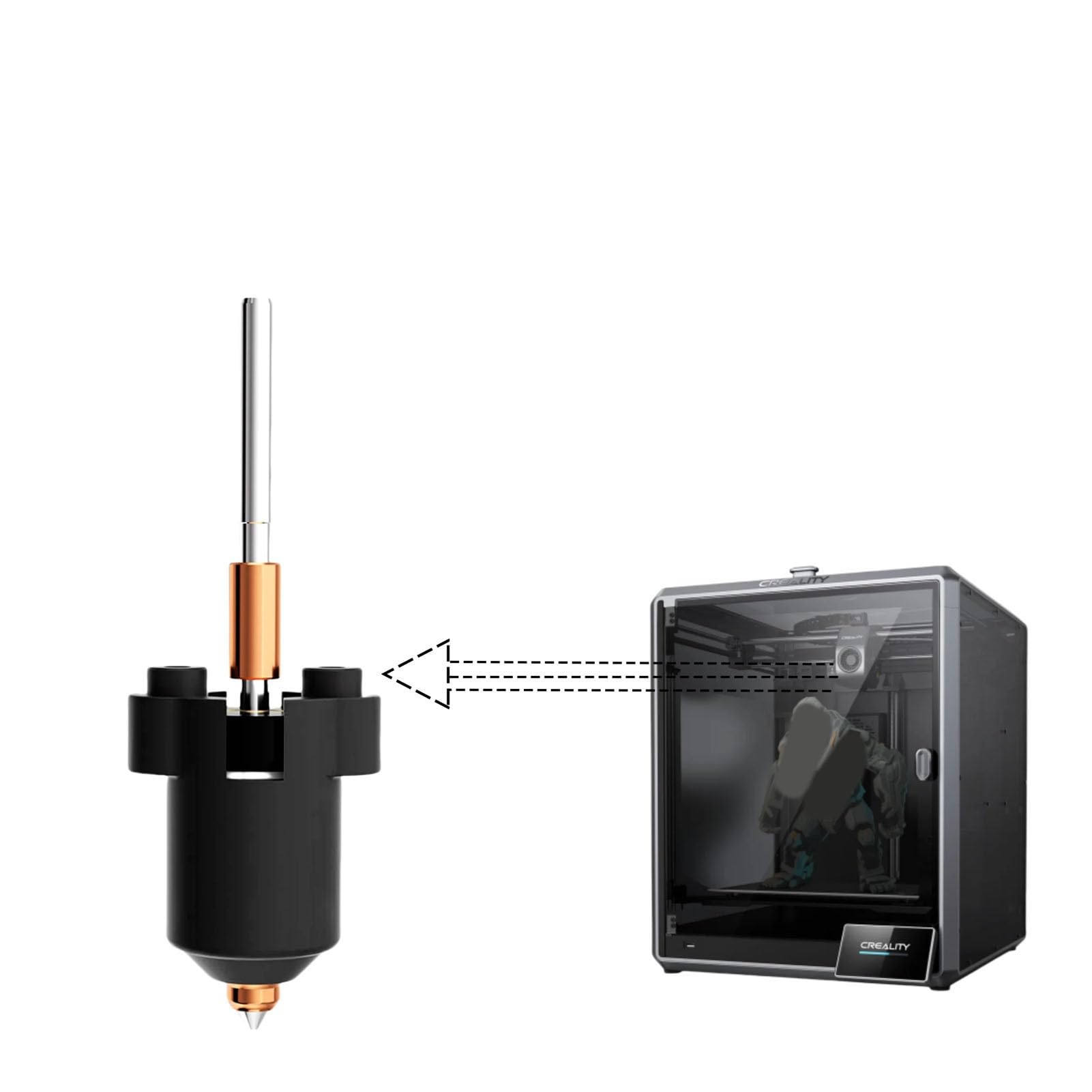 Drukarki 3D Zestaw Hotend z wysoką ceramiczną wymianą Dyszy Wytłaczanej, Odpowiednie dla Maksymalnego K1c K1, Szybka wydajność Ogrzewania