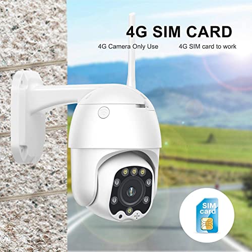 Foto von CAIRAN 3G/4G SIM Karte IP Kamera PTZ Überwachungskamera Aussen, 1080P Kabellose IP WLAN Digitaler Zoom Outdoor Dome Kamera Nachtsicht in Farbe, 2-Wege Audio, IP66 Wasserdicht, 32GB SD-Karte