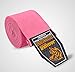 JAGUAR PRO GEAR - Pro Colored Hand Wrap 185 Inches Pure Cotton with Thumb Loop for Boxing MMA Muay Thai Inner Layer (Pink)