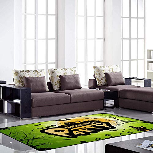 Tapis de salon moderne Halloween grand format 160x120 cm en polyester - 4