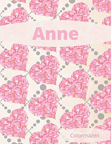 Anne: Personalised Pink Valentine Notebook (Large) (Personalised Pink Valentine Notebooks)