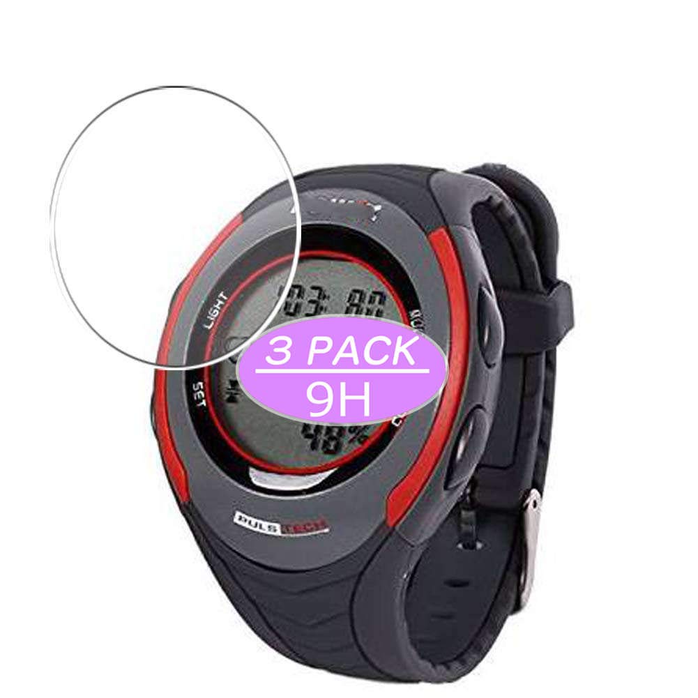 Synvy [3 Pack] Tempered Glass Screen Protector, Compatible with Powrx Pulsuhr IIS 2014 9H Film Protectors