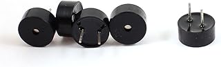 Aexit 5 Pcs Security & Surveillance DC 3 5V Electronic Continuous Passive Sound Horns & Sirens Buzzer Black