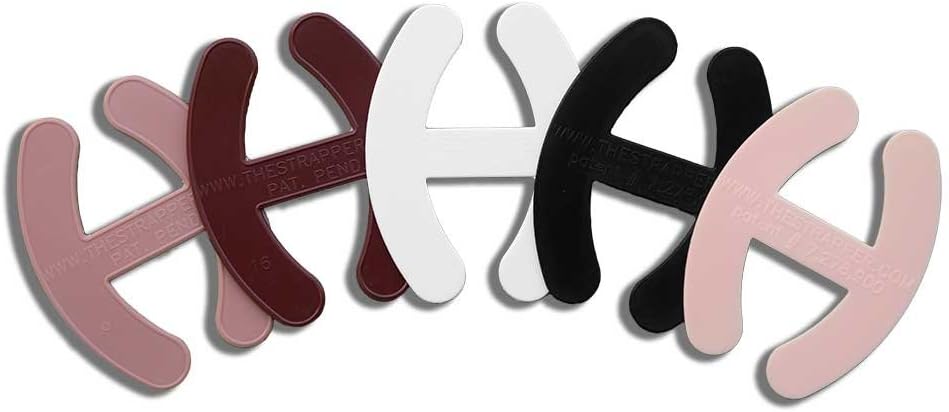 Original bra strap clip 5pk retainer holder anti-slip shoulder control strap concealer hides gives added lift and support White/Nude/Tan/Brown/Black 100% USA Made patented