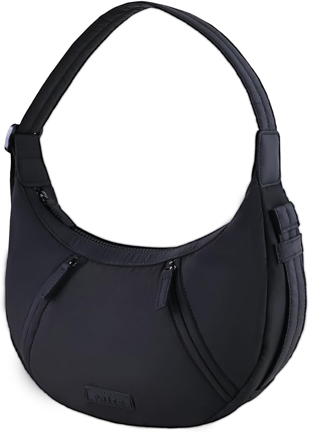 Prite Shoulder Bag Lightweight Crossbody Bag for Women Crescent Travel Purse with Adjustable Strap, Pockets and Key Leash