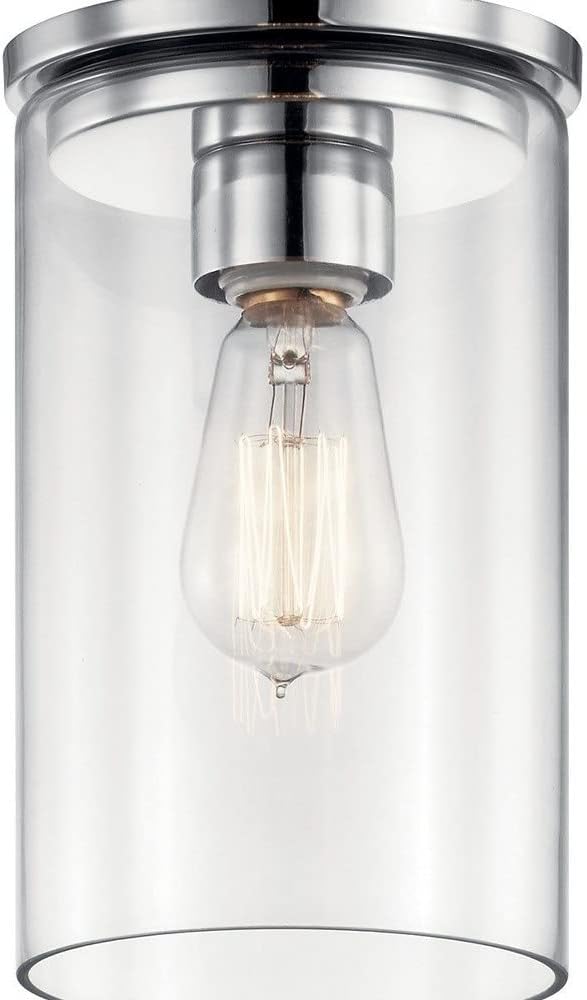 Kichler Crosby 10.75" 1 Light Mini Pendant with Clear Glass Chrome