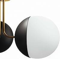 Vista 4 de Modway Stellar - Lámpara de techo semiempotrada de 3 luces en latón satinado ópalo, color marrón