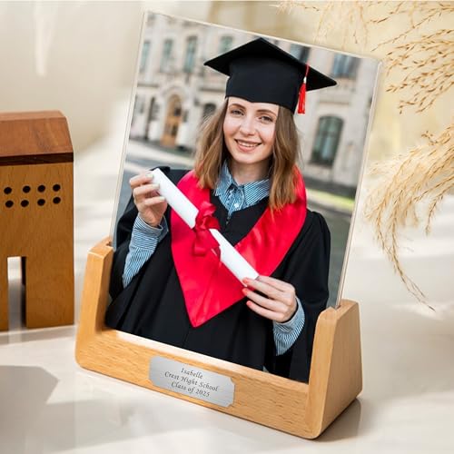 Image of Engraved Name Plates 1 inch x 3 inch Graduation Gifts Class of 2026 Custom Plaque Trophy Plates Engraved Name Plate Custom Engraved Plate Personalized Engraved Brass Plaque(Silver-1, 3x1 in)