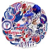 50 Pcs American Football Stickers Vinyl Waterproof Decals for Football Fans Water Bottles Laptop Snowboard Scrapbook Phone Luggage Decor DIY Stickers - 03