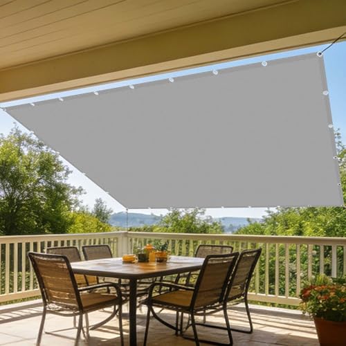 Voiles d'ombrages 300x500 cm rectangle gris clair bâche imperméable extérieure de terrasse