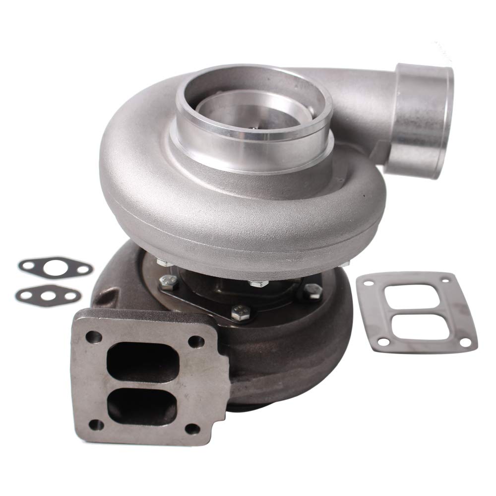 HENYEE GT45 Turbo T4 1.05 A/R 98mm 4 Bolt V-Band Flange 600+HPs Huge Boost Upgrade Turbocharger for 