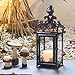 DECORKEY Candle Lantern Decorative Indoor & Outdoor, Large Vintage Metal Hanging/Tabletop Lanterns for Patio, Front Porch, Rustic Home Decor, Candle Holders for Christmas Decorations (Bronze)