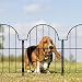 Thealyn Gartenzaun, 43 cm (H) × 3.3 m (L) gewölbte rostfreie Metall No Dig Fence Gartenzaun Grenze, Bodenpfahl Tier Barriere Zaun für Kaninchen Hund, Outdoor-Dekor für Hof & Terrasse