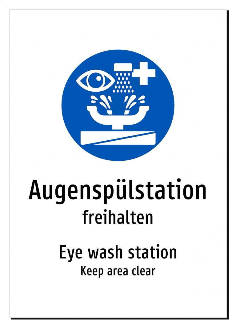 57414-DEEN-S-08 | Augenspülstation Eye wash station Schild Deutsch