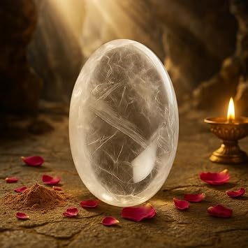 AAA Pure Sphatik Shivling Lord Shiva Lingam Crystal 30 Grams, Height- 3.5 Cm, Approx