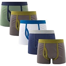 HAPPYDOG 5 Pack Soft Cotton Baby Toddler Underwear Little Boys Assorted Boxer Briefs 1-12 Years