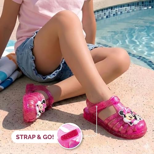 Image of Disney Girls Sandal Frozen Minnie Mouse Sesame Street Elmo Abby and Peeps Jelly Sandals for Girl Size Infant /Toddler /Little Kid