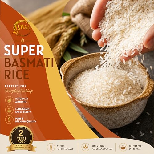 Image of Lihan Super Basmati Rice 1kg | Long Grain, Rich Aroma | Naturally Aged | Perfect for Everyday Cooking & Biryani