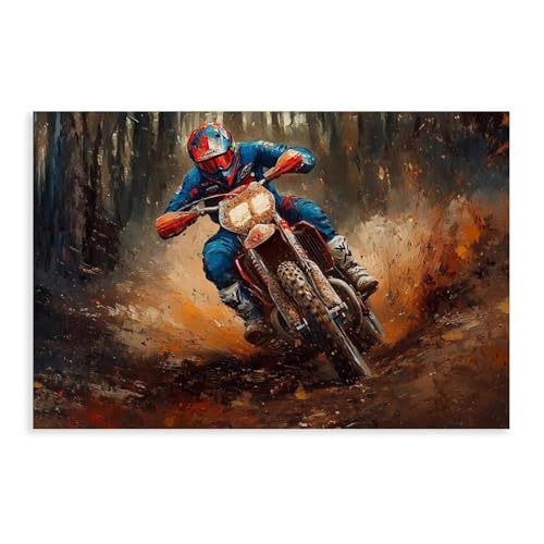 Impression sur toile de course de motocross pour transformer un mur vide