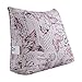 VERCART 100% Coton Coussin De Lecture Incliné Oreiller Compensé Triangulaire Dossier Traversin Repos De Tête De Lit Coussin À Coins Support Cale Dos Gros Coussin De Canapé Imprimé 60cm