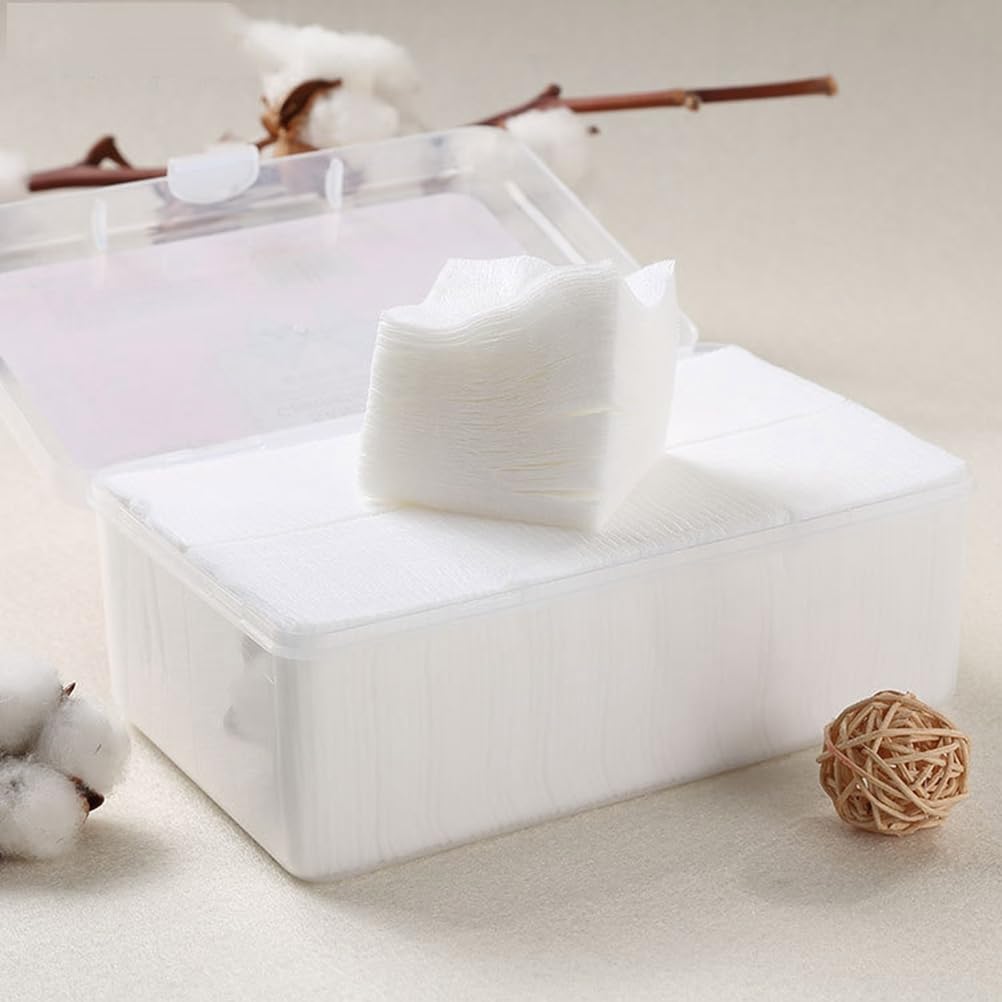 1000Pcs Disposable Cotton Pads - Soft, Absorbent, Non-Woven Makeup Remover for Facial Cleansing and Skincare - Image 3