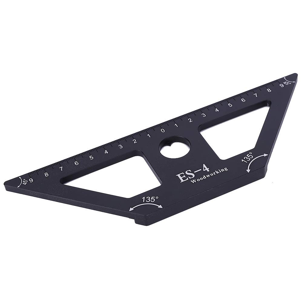 regla, Regla for carpintería ES 4, herramienta de medición carpintero escribano aleación aluminio 45 grados