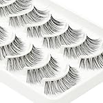 EMEDA False Eyelashes Natural Lashes Wispy 0.01mm Ultra Thin Band 12mm Pestañas Postizas Naturales Cat Eye 10 Pairs Invisible Clear Band 3D Demi Wispies Short Fake Eye Lashes Strips Handmade (005) - Image 4