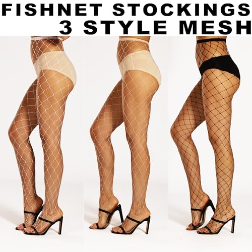 Image of DancMolly 10X Strong Fishnet Stockings, Sexy Lingerie Tights for Women 80s 90s Party Rave Concert Outfit, ropa interior mujer