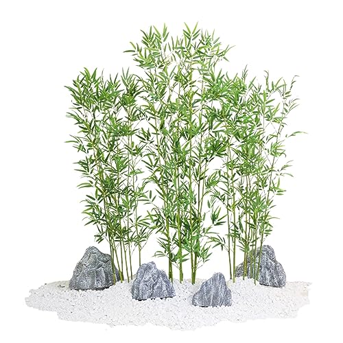 Plantes de bambou artificielles grandes tiges vertes pour terrasse et salon - 3