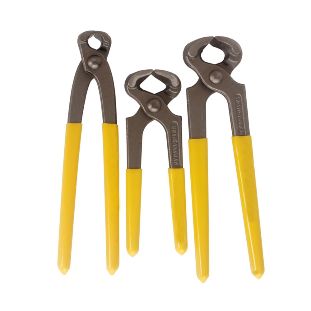 3 pinzas de carpintero, alicates extractores de clavos, cortador de alambre, pinzas de corte de cables