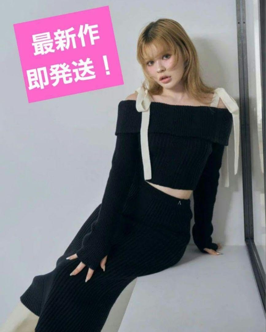 ワンピース andmary Rei ribbon offshoulder set up ANDMARY】Rei ribbon offshoulder set up