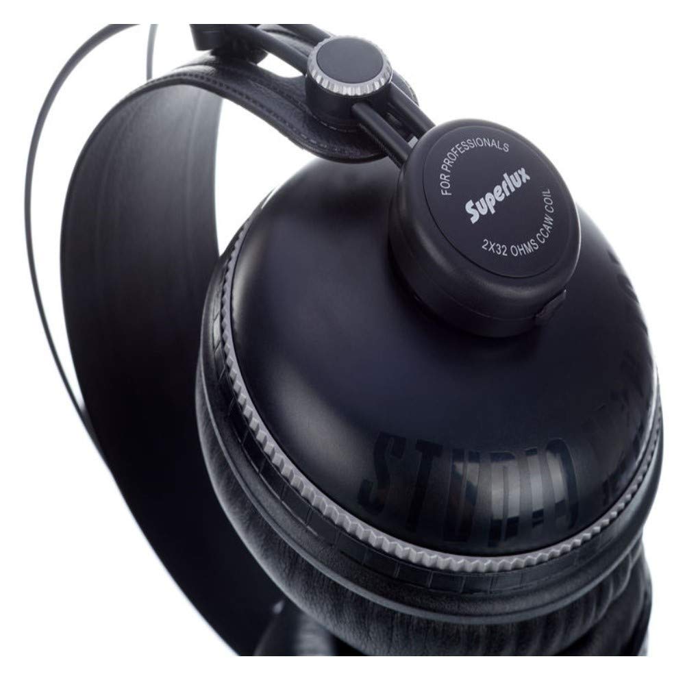 Superlux HD662B Noir Circumaural Casque - Casques (Circum-aural, avec Fil, 10-30000 Hz, 98 DB, 2,5 m, Noir)