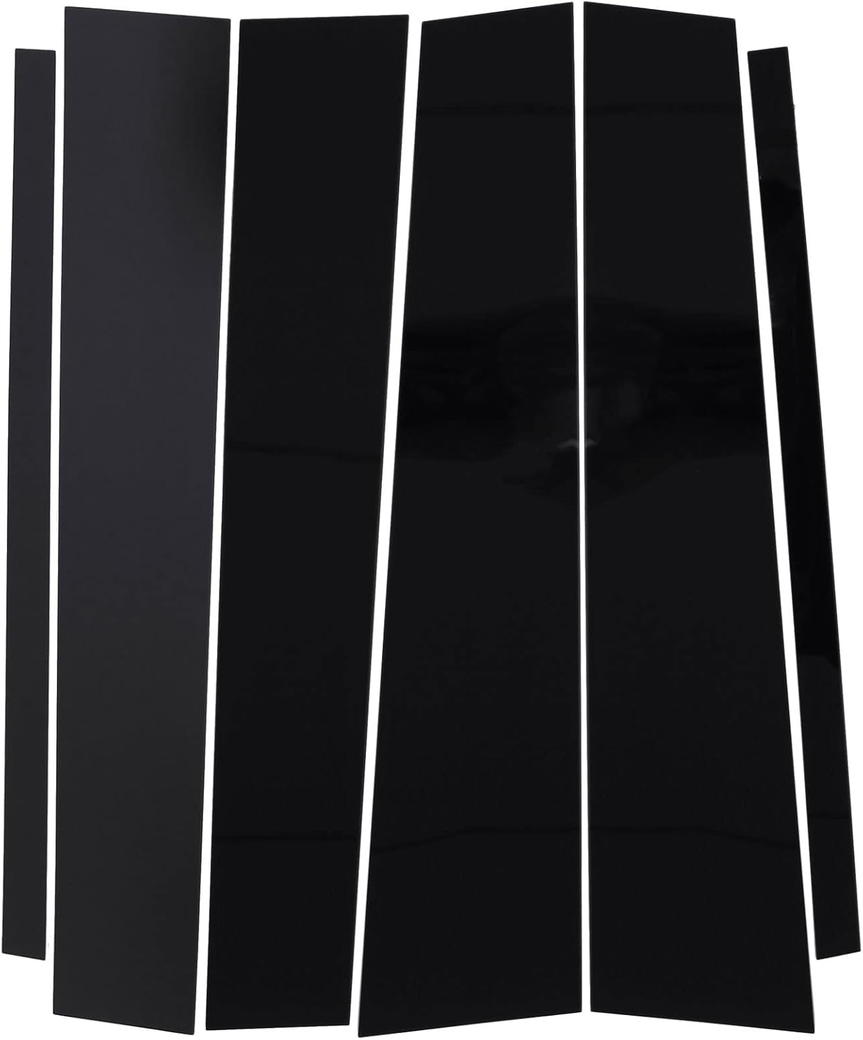 NewYall Pack of 6 Gloss Black Door Pillar Post Decal Trim