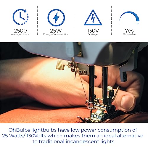 Clear-Finish-T8-Incandescent-Light-Bulb-Dimmable-2700K-Warm-White-Color-Temperature-190-Lumens--25-Watts-DC-Bayonet-Base-Pack-of-5-OL-76180