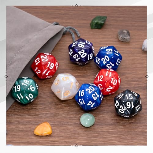 Dados giratorios D20 el regalo ideal de 20 caras de colores para jugadores de MTG 4