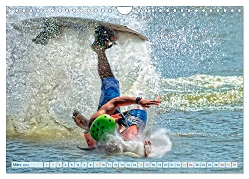 Foto von Wakeboarden (Wandkalender 2024 DIN A4 quer), CALVENDO Monatskalender: Wakeboarden, ultimativer Funsport mit vielen begeisterten Anhängern. (CALVENDO Sport)