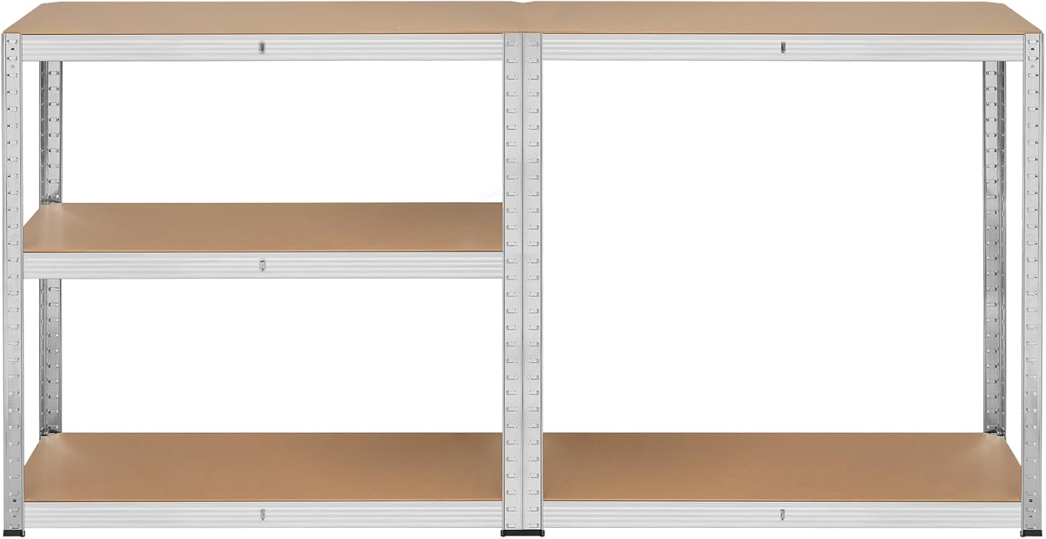 Rebel Metal Storage Rack 180x90x40 Silver RB-1250