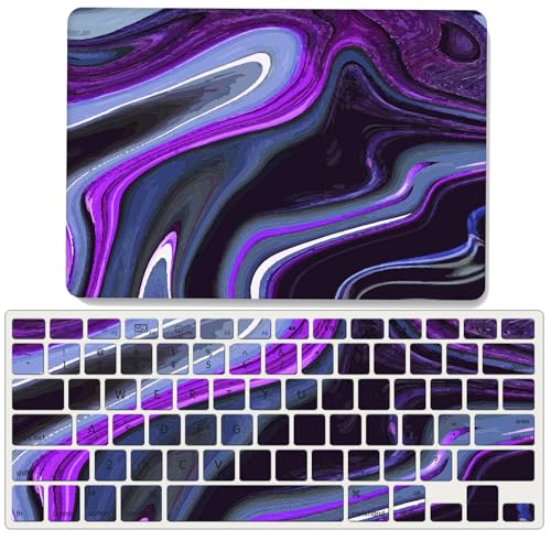 Carcasa MacBook Pro 15 Retina A1398 JZ de Diseño Mármol Fluido con Protector de Teclado